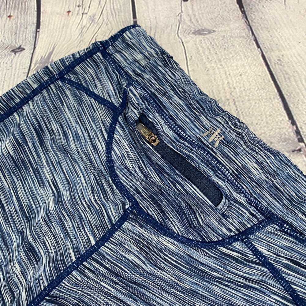Kyodan Striped Sport Yoga Blue Legging Pants - Picture 5 of 6